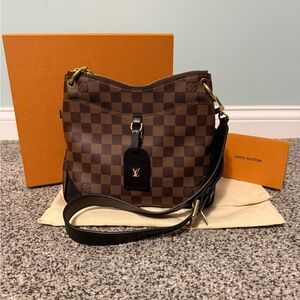 Louis Vuitton DISCONTINUED NM PM Odeon Damier Ebene Noir shoulder/crossbody Bag